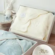 【ベルビーアンファン】Nuage オーガニックコットン MokuMoku フード付きタオル３点セット