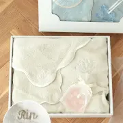 【ベルビーアンファン】Nuage オーガニックコットン MokuMoku フード付きタオル４点セット