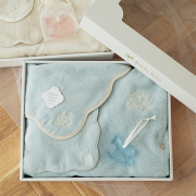 【ベルビーアンファン】Nuage オーガニックコットン MokuMoku バスポンチョタオル４点セット