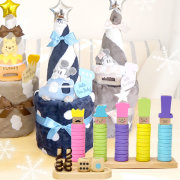 Disney DiaperCake  &  Naming Educational Toys（おむつケーキ＆名入れ知育玩具セット）