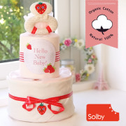 【おむつケーキ】Solbyオーガニックストロベリーケーキ