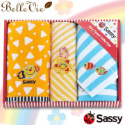 【おむつケーキにプラス】Ｓａｓｓｙフェイス＆ウォッシュタオルセット３Ｐ