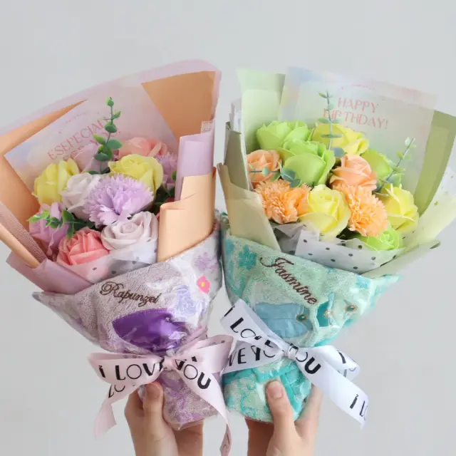 スライダー　ディズニープリンセスタオルピッコロブーケ