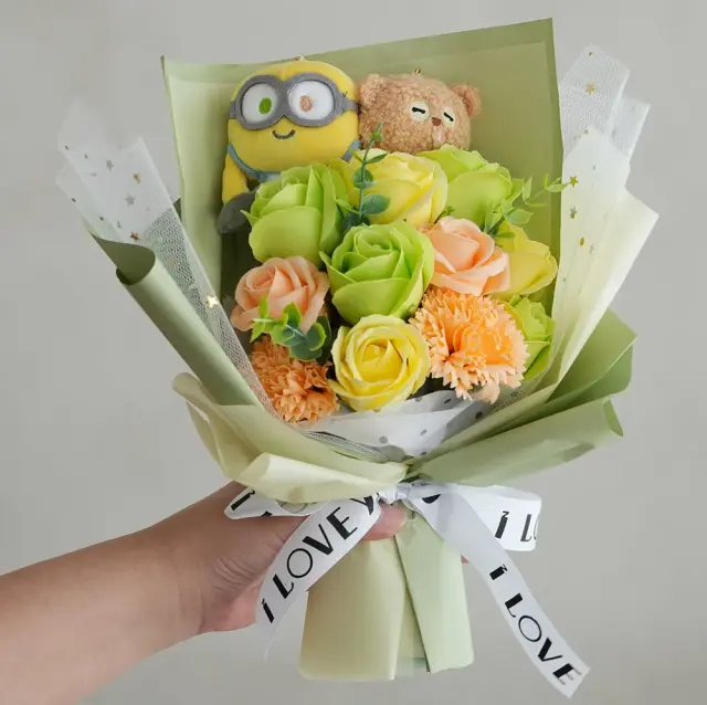 ミニオン ソープフラワーブーケ　スライダー