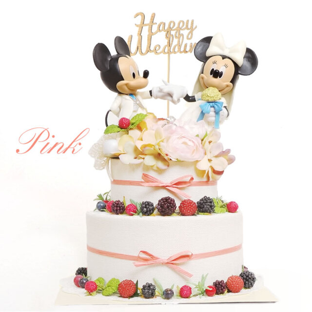 電報 結婚式 ミッキー ミニーウェディングケーキ 専用ケース入り 電報 結婚式 ミッキー ミニーウェディングケーキ 専用ケース入り