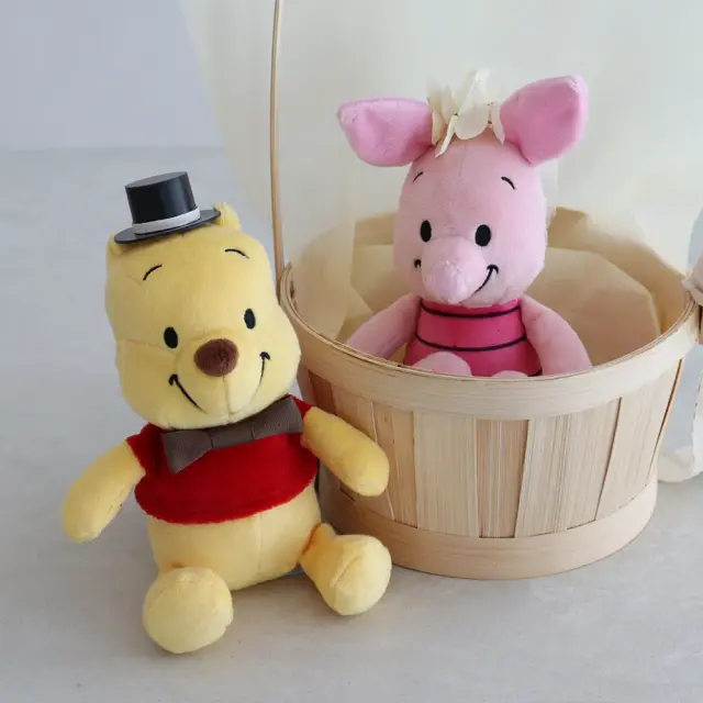 結婚式 電報 ギフト】くまのプーさんウェディングドールバスケット