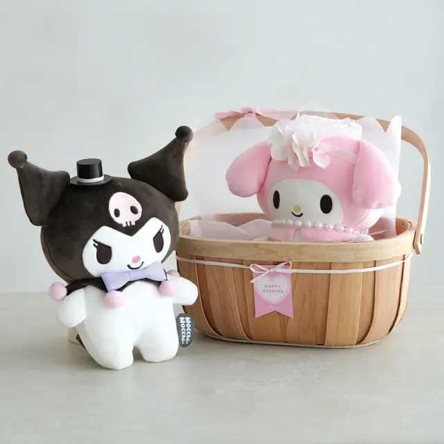 結婚式 電報 ギフト】マイメロ&クロミウェディングドールバスケット
