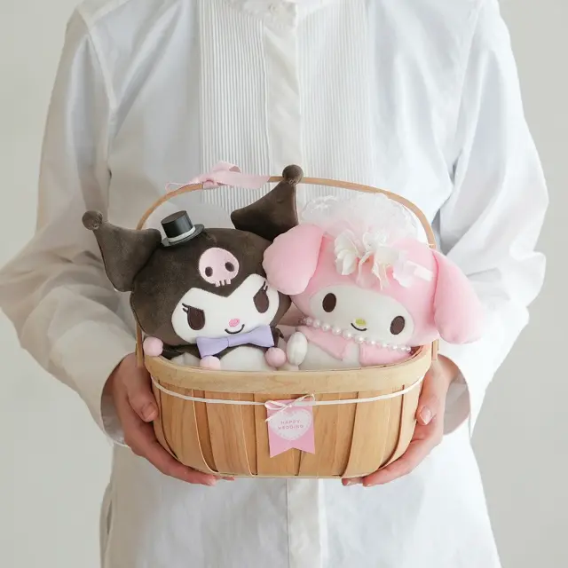 結婚式 電報 ギフト】マイメロ&クロミウェディングドールバスケット