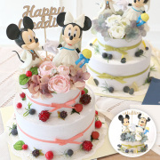 【電報　結婚式】ミッキー＆ミニーウェディングケーキ（専用ケース入り）