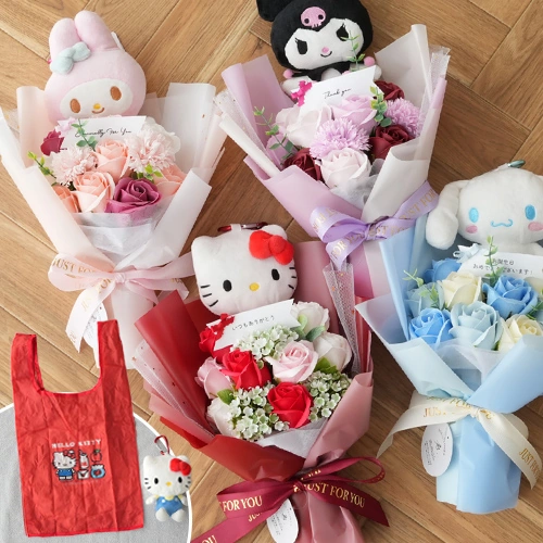 サンリオエコバッグ ソープフラワーブーケ