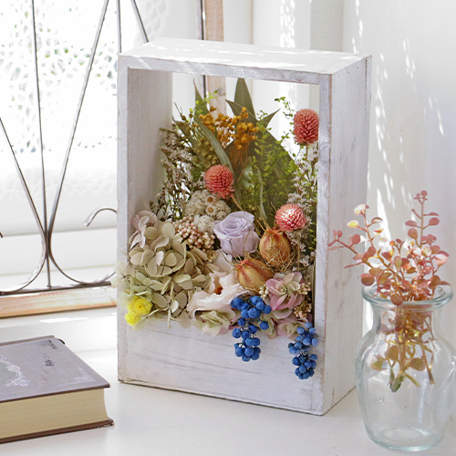 ドライフラワー ナチュラルフレーム トール | ベルビーフルール