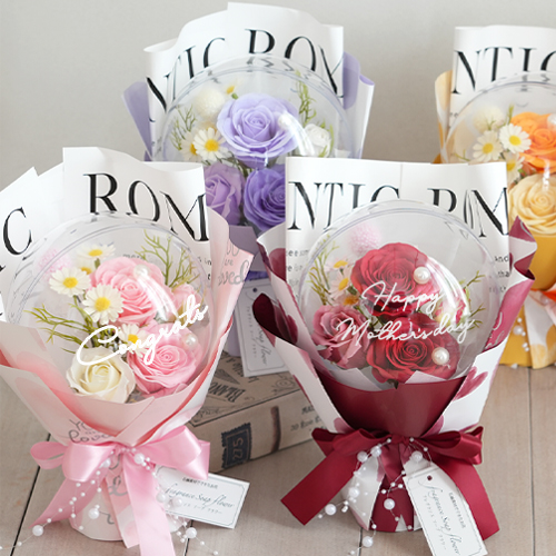 ソープフラワーオーブローズブーケ