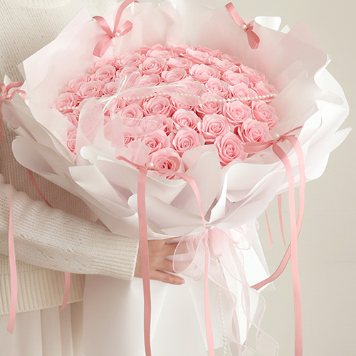 ソープフラワーブーケ ピンクローズ