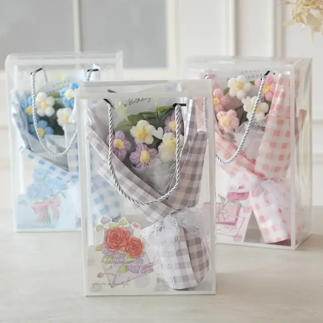 ニットブーケ ギンガムチェック