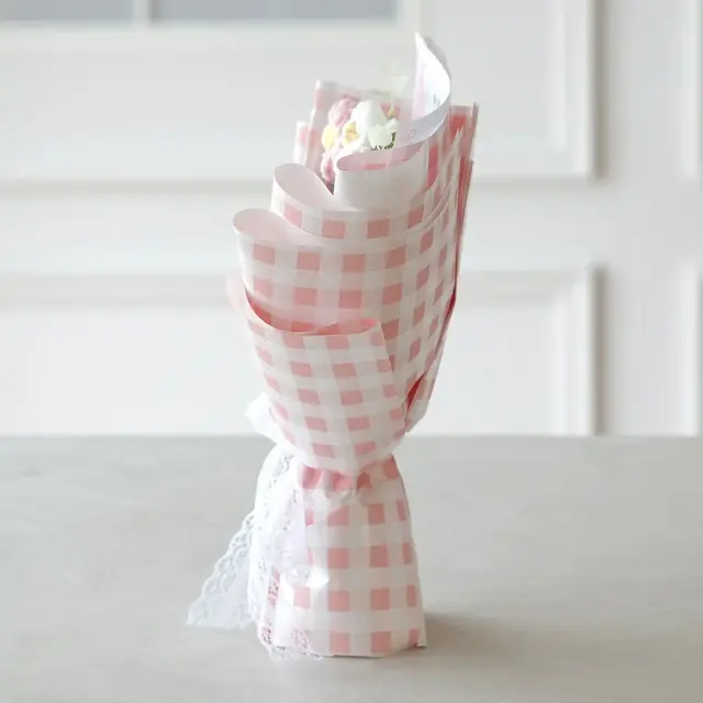 ニットブーケ ギンガムチェック