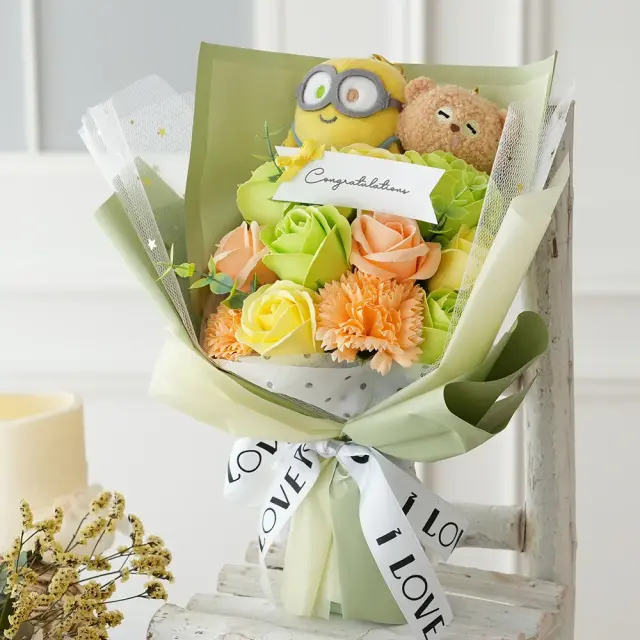 ミニオン ソープフラワーブーケ