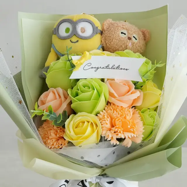 ミニオン ソープフラワーブーケ