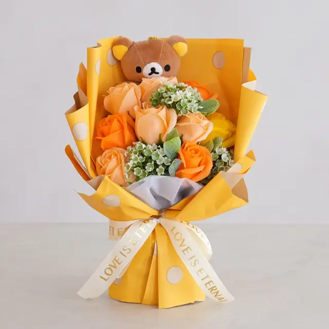リラックマ ソープフラワーブーケ｜ベルビーフルール