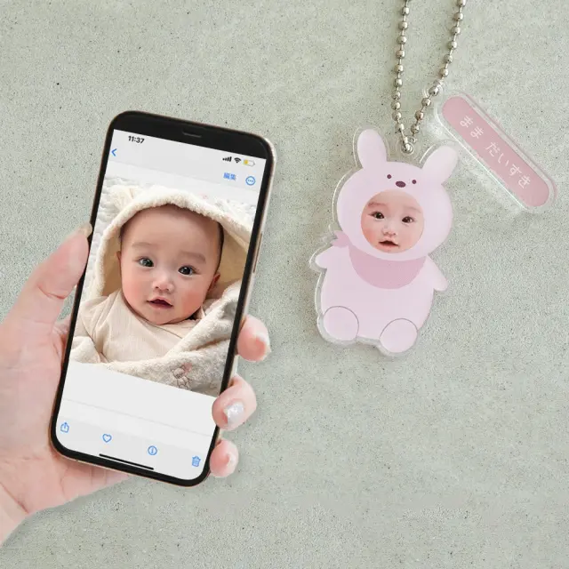 名入れ】オリジナル着ぐるみキーホルダー写真入り | ベルビーフルール