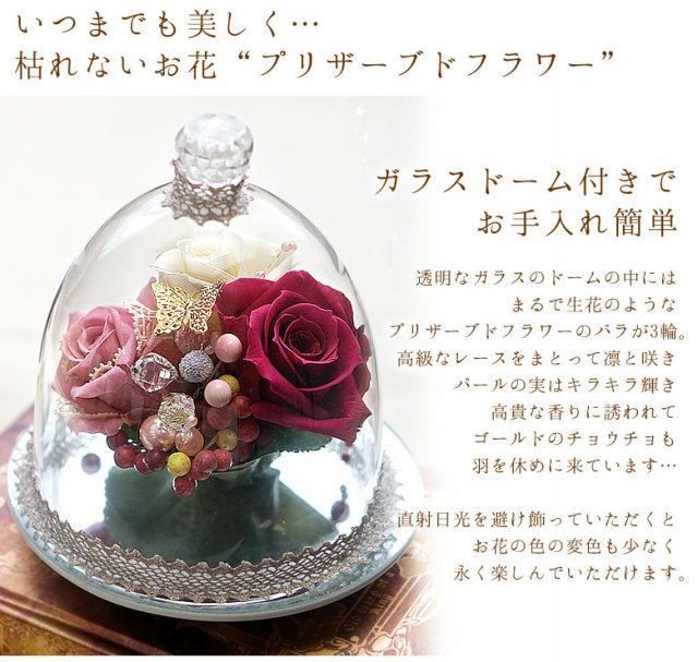 ベルフラワーグラス | プリザーブドフラワー(洋） | プリザーブド