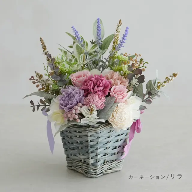 プリザーブドフラワー ナチュラルバスケット