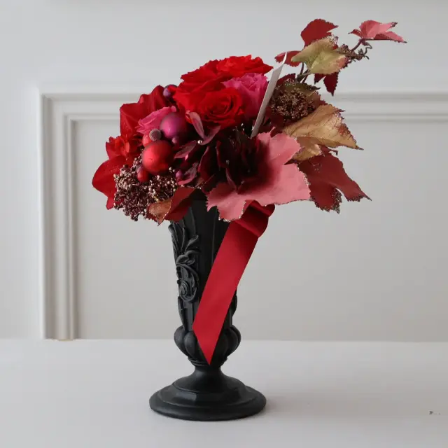 プリザーブドフラワー Ruby wedding ルビー婚式