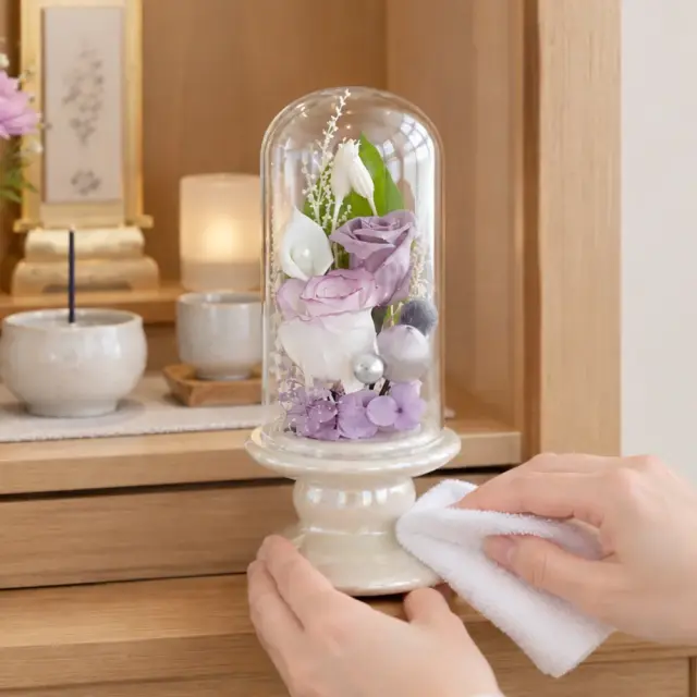 お花を守って飾れるガラスドーム