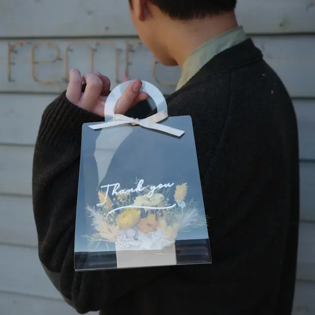 プリザーブドフラワー クリアバッグ フルールトートバッグプティ