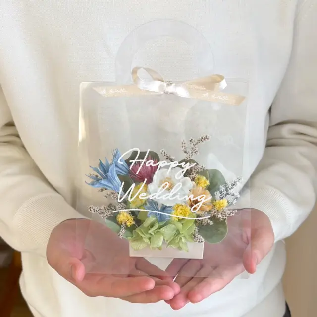 プリザーブドフラワー クリアバッグ フルールトートバッグプティ