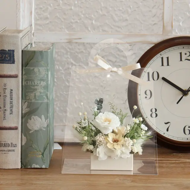 プリザーブドフラワー クリアバッグ フルールトートバッグプティ