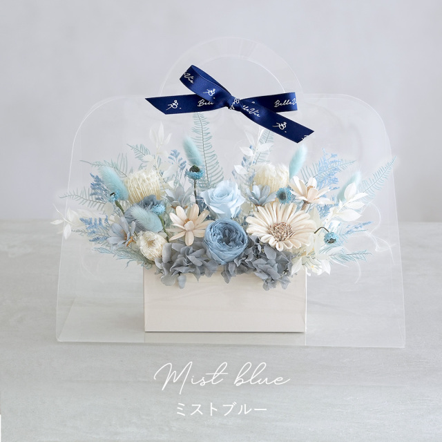 プリザーブドフラワーアレンジ フルールトートバッグプティ （クリア