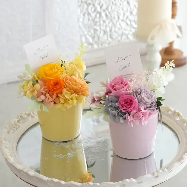 プリザーブドフラワー　カレンポット