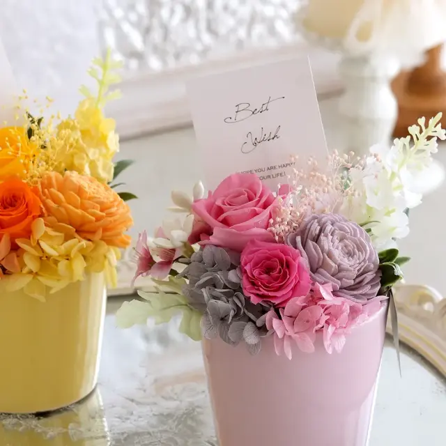 プリザーブドフラワー　カレンポット