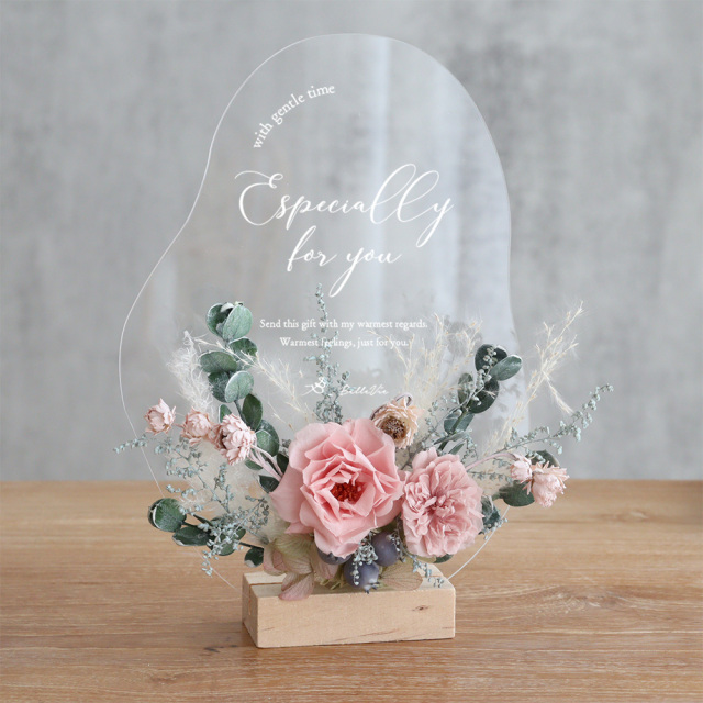 プリザーブドフラワーメッセージアクリルボード | ベルビーフルール