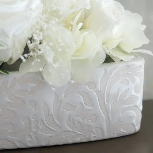 プリザーブドフラワー 仏花 お供え花 花純（かすみ）花器付