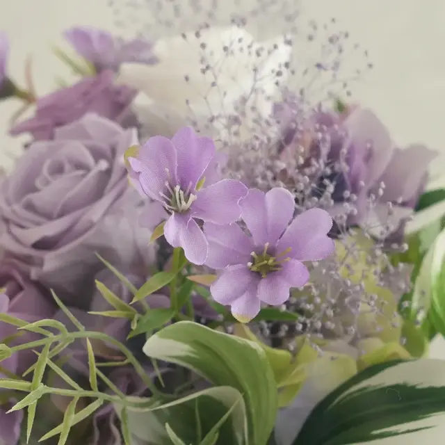 プリザーブドフラワー 仏花 お供え花 陽紫（ひさき）花器付