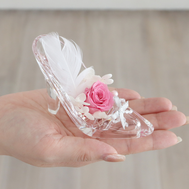 プリザーブドフラワー】デザイナーズ NO.90 かわいいガラスの靴