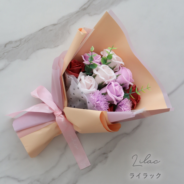 組み合わせ自由 ぬいぐるみソープフラワーブーケ（ぬいぐるみ別売り