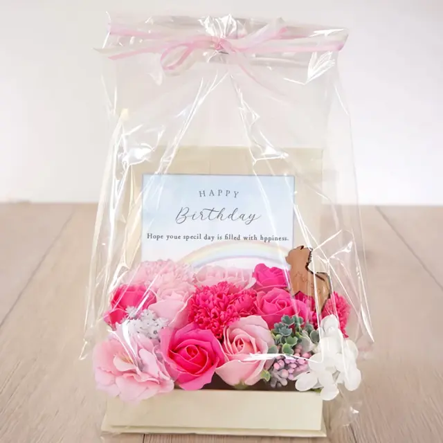 ソープフラワー シャボンストライプ フォトフレーム | ベルビーフルール