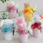 プリザーブドフラワー ぬいぐるみ付き カレンポット