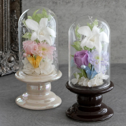 プリザーブドフラワー お供え花 ガラスドーム仏花 ことね