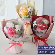 ソープフラワーオーブローズベアブーケ