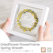 ドライフラワー フラワーフレーム 春色リース