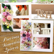 プリザーブドフラワーフォトフレーム　プレシャスメモリーズ2pieces【アレンジ/結婚祝い/お誕生日/母の日】