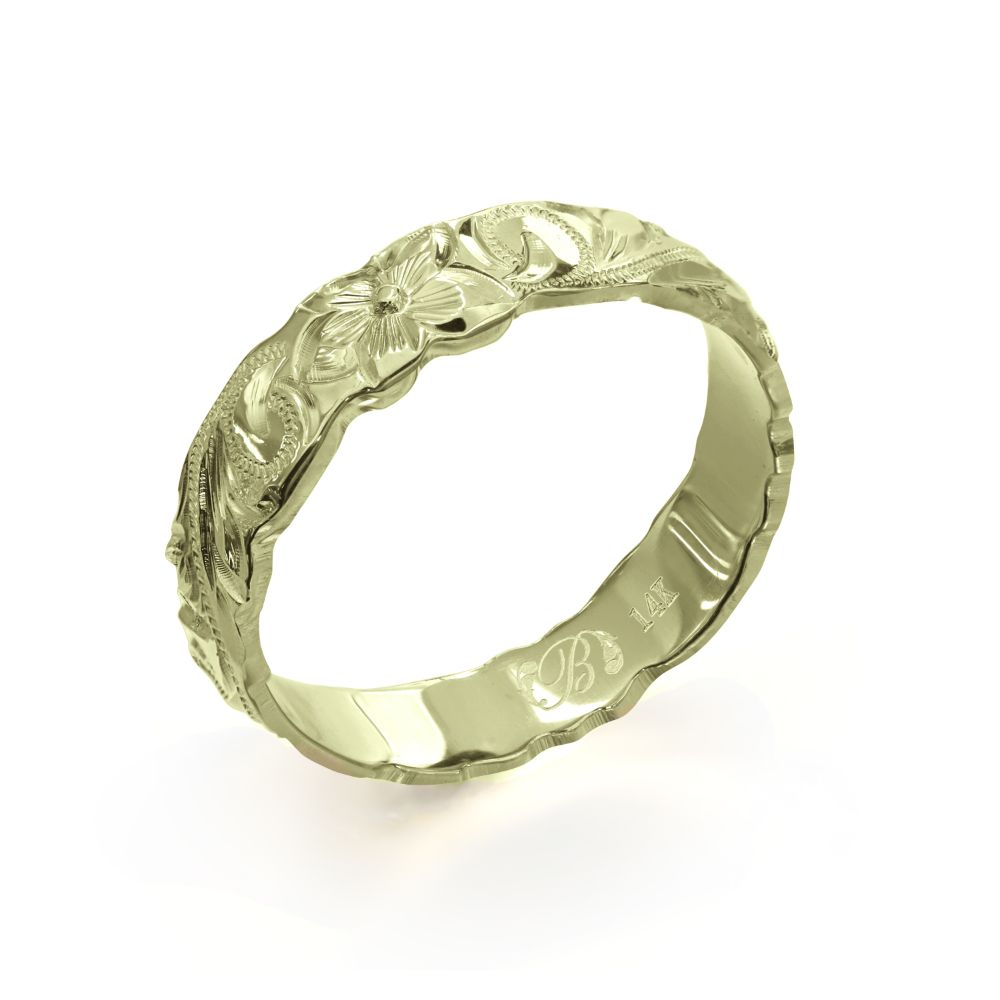 ★善三郎さま専用★ハワイアンジュエリー　14K　GGグリーンゴールドバングル 14K Gold] Custom 6mm Closed Bangle Bracelet *Made-to-order
