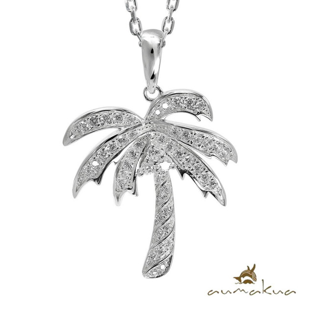 ❧ハワイアンアクセサリー№334❧ 316L hawaiian zirconia moon necklace #n34 | rani