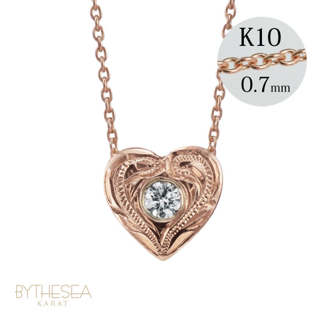 ハワイアンジュエリー ハワイアンジュエリー 一粒ダイヤモンド ハート