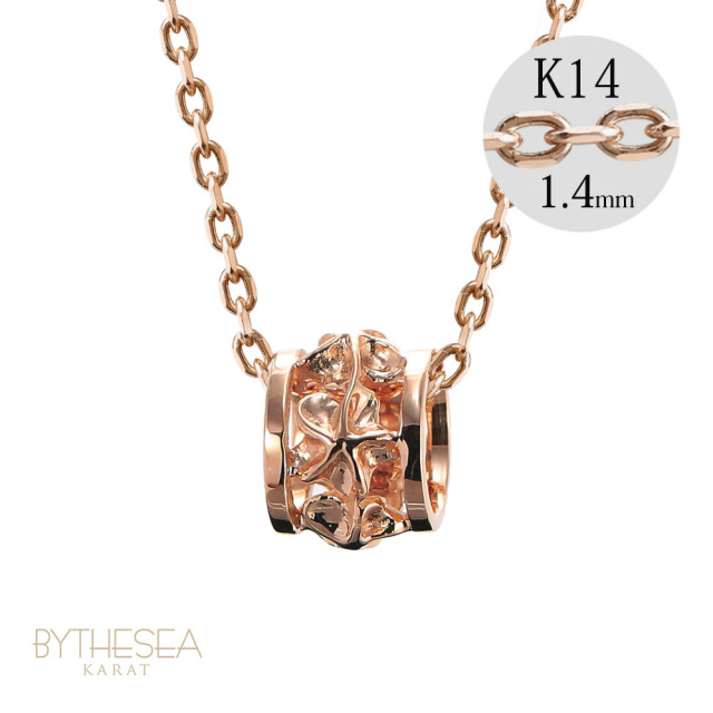 【小太郎】K14 ハワイアンジュエリートップ プルメリア 約1.2g ハワイアンジュエリー ハワイアンジュエリー プルメリア チューブ