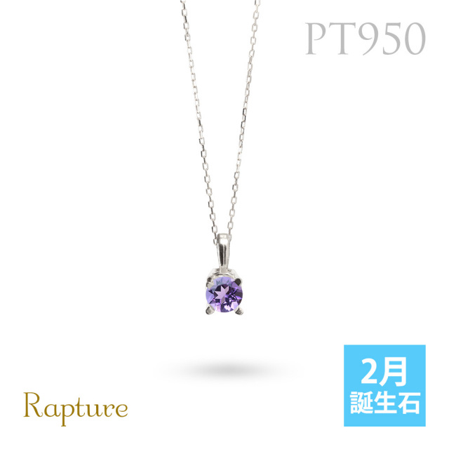 プラチナ950 2月誕生石 アメシスト ネックレス CG-RSP-29051PT-2
