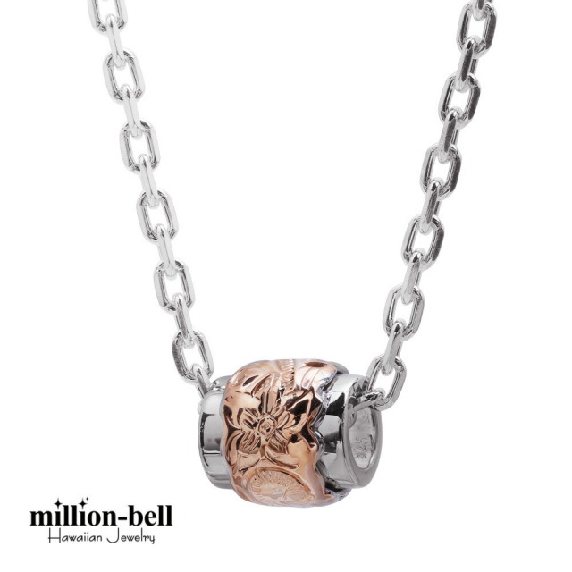 ハワイアンジュエリー 2トーン チューブ ネックレス CG-SP3212